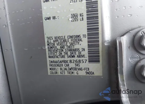 2013 Nissan Maxima 3.5 Sv from USA, damaged, VIN 1N4AA5AP8DC826857